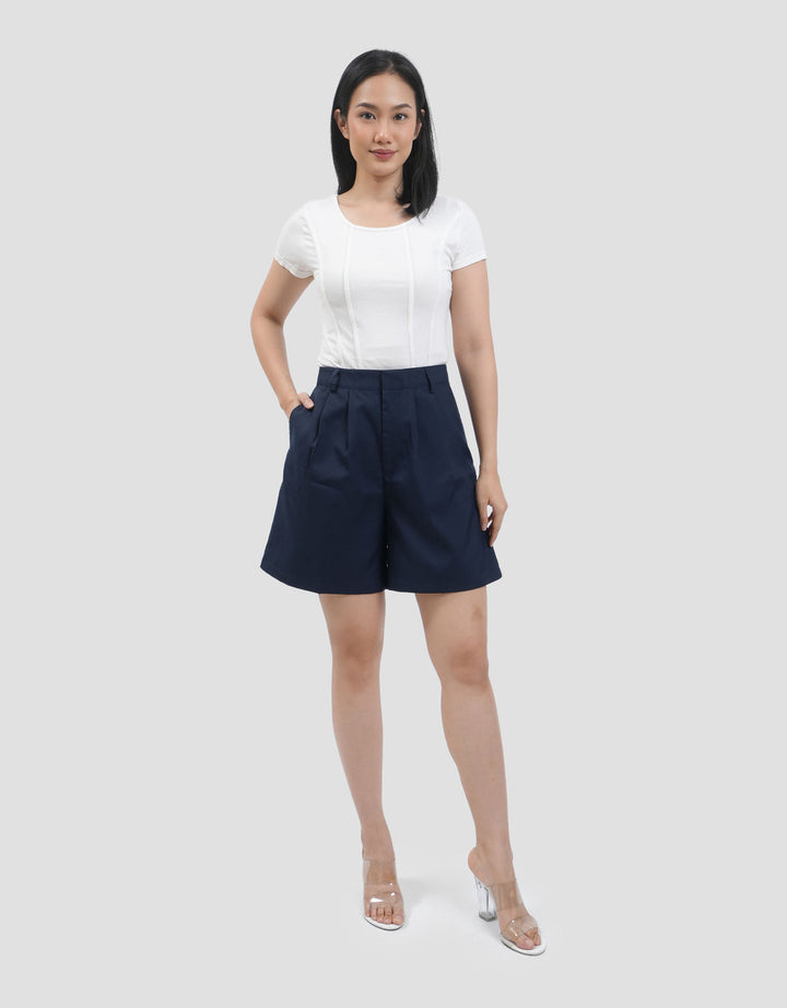 Connexion Front Pleat Soft Twill Celana Pendek Wanita