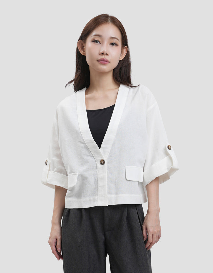Connexion 3/4 Sleeve Rolled Up Light Weight Outer Wanita