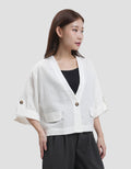 Connexion 3/4 Sleeve Rolled Up Light Weight Outer Wanita
