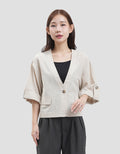 Connexion 3/4 Sleeve Rolled Up Light Weight Outer Wanita