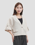 Connexion 3/4 Sleeve Rolled Up Light Weight Outer Wanita
