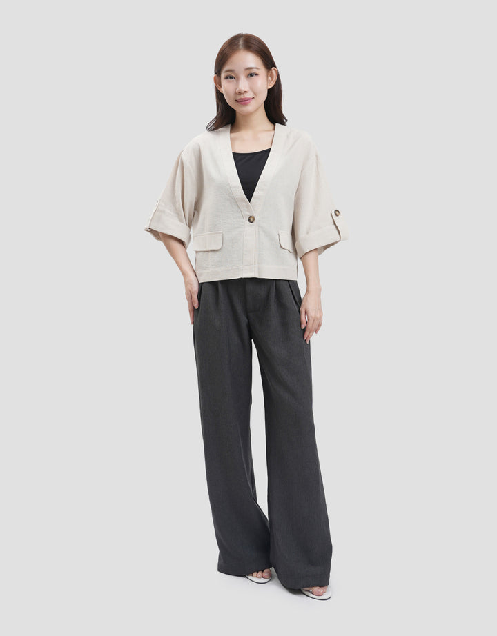 Connexion 3/4 Sleeve Rolled Up Light Weight Outer Wanita