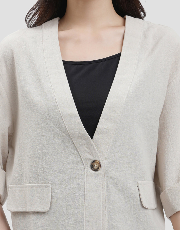 Connexion 3/4 Sleeve Rolled Up Light Weight Outer Wanita