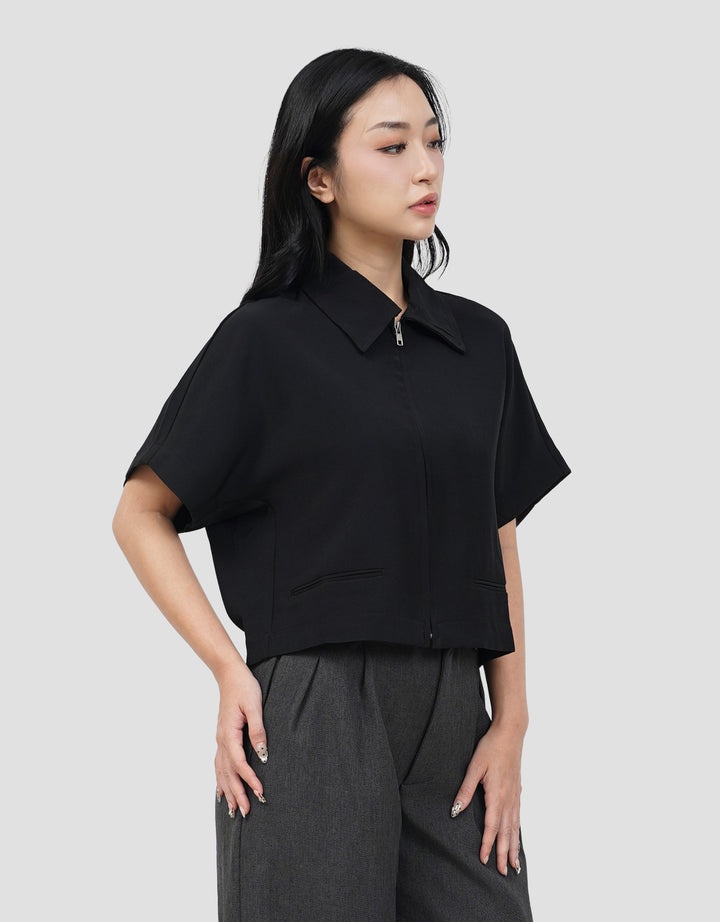 CONNEXION SLIM FIT CROPPED JAKET WANITA