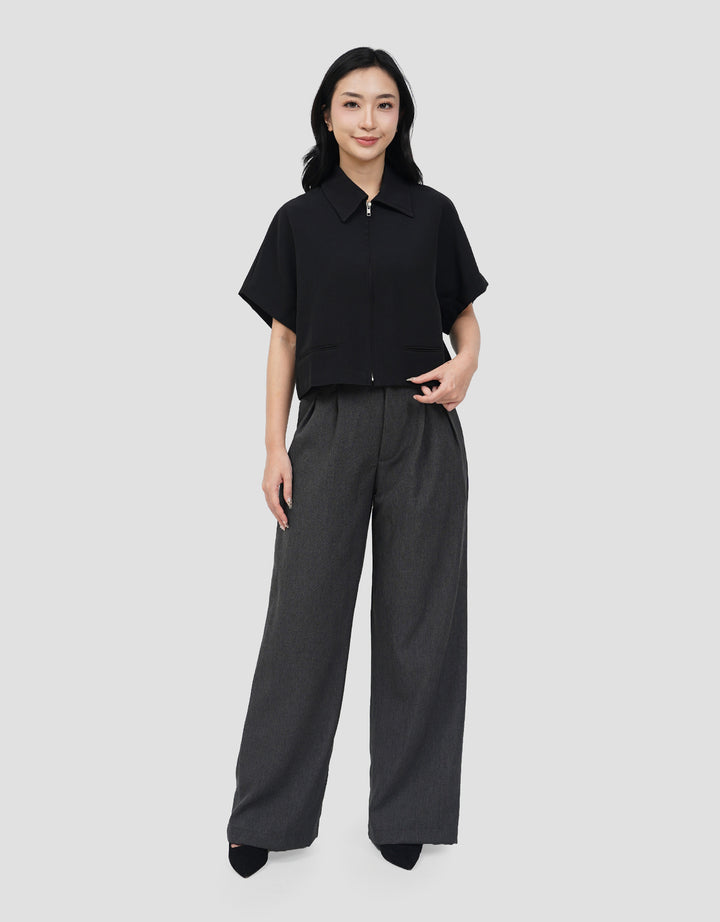 CONNEXION SLIM FIT CROPPED JAKET WANITA