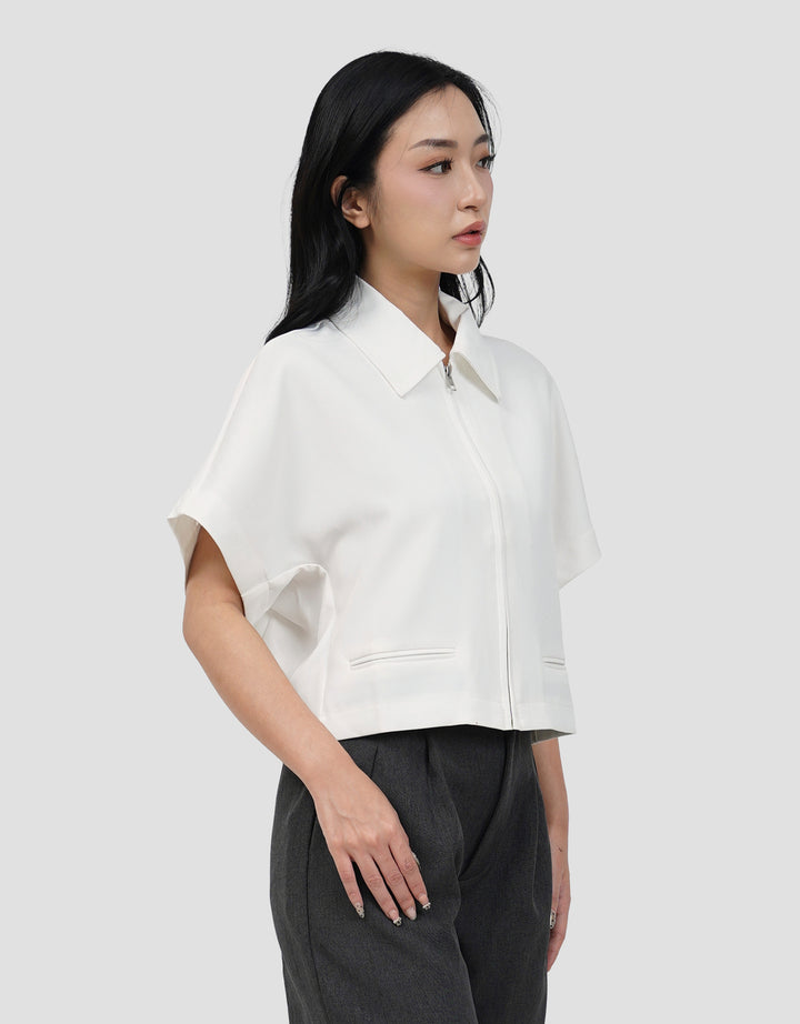 CONNEXION SLIM FIT CROPPED JAKET WANITA