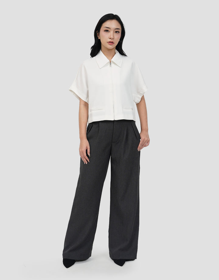 CONNEXION SLIM FIT CROPPED JAKET WANITA