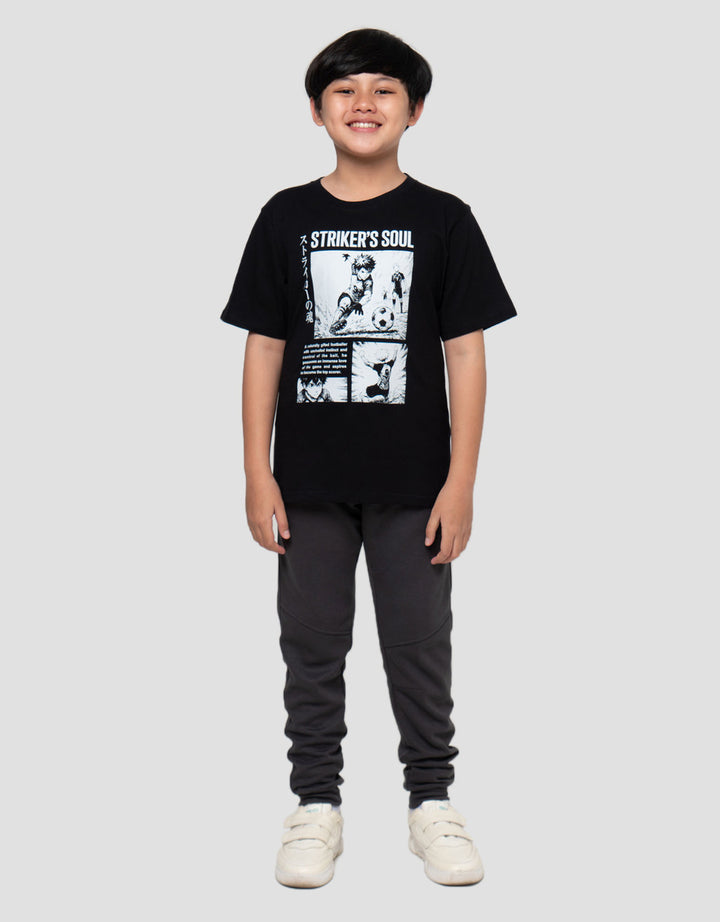 Nevada Print Anime Soccerball Print Kaos Anak Laki-laki