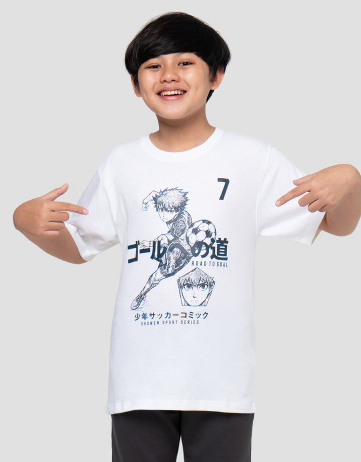 Nevada Print Anime Soccerball Road To Goal Print Kaos Anak Laki-laki