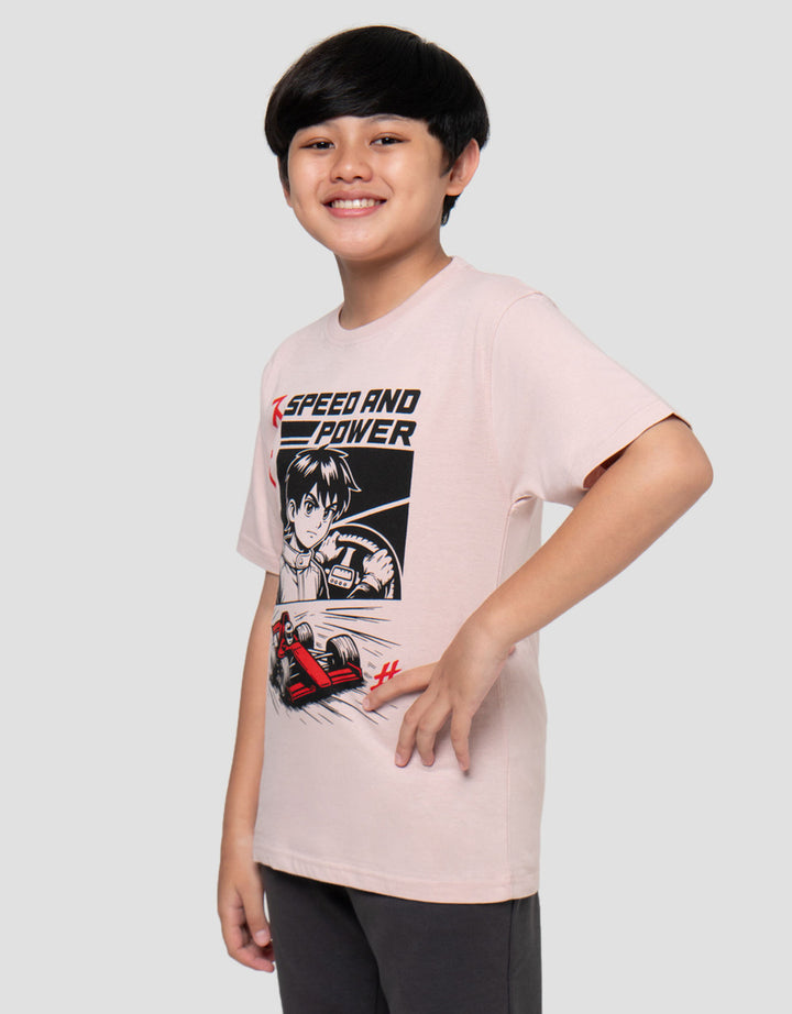Nevada Print Anime Speed Power Print Kaos Anak Laki-laki