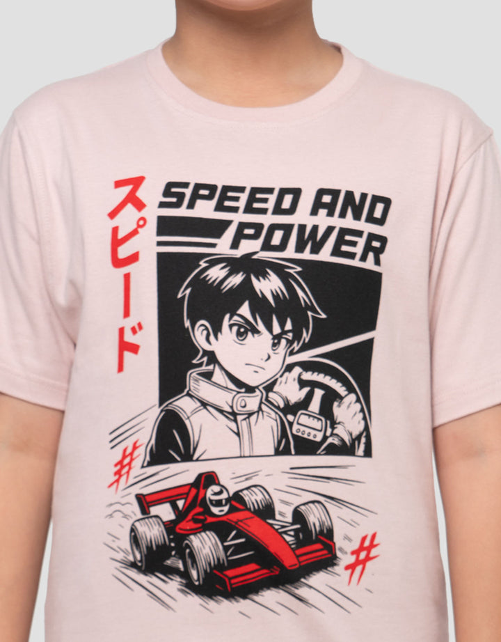 Nevada Print Anime Speed Power Print Kaos Anak Laki-laki