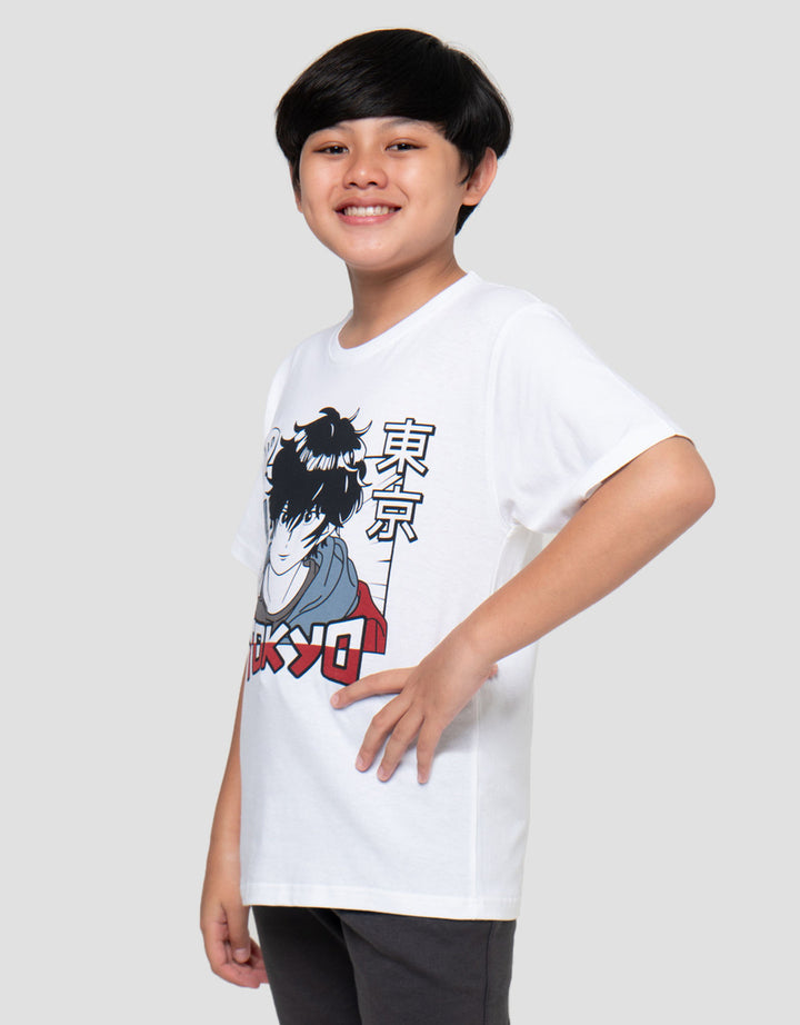Nevada Print Anime Character Tokyo Print Kaos Anak Laki-laki