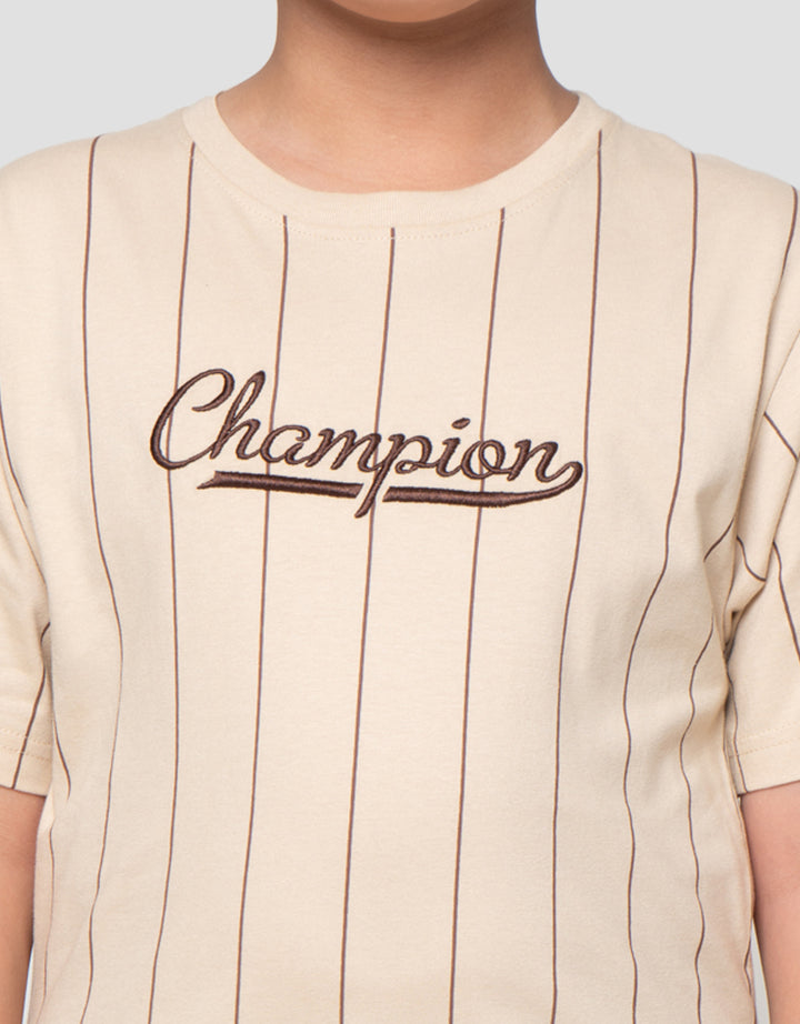 Nevada Full Print Pinstripe With Patch Kaos Anak Laki-Laki