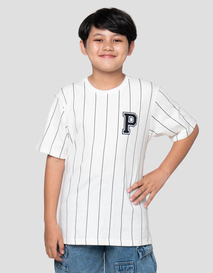 Nevada Full Print Pinstripe With Patch Kaos Anak Laki-Laki