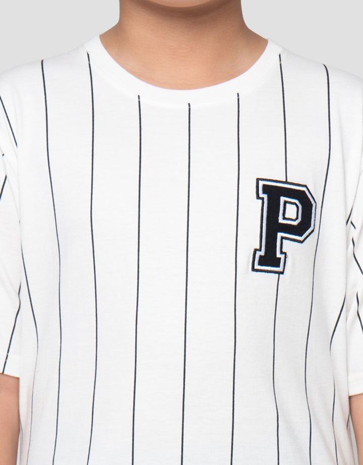 Nevada Full Print Pinstripe With Patch Kaos Anak Laki-Laki