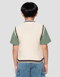 Nevada V Neck Flat Knit Vest Anak Laki-Laki