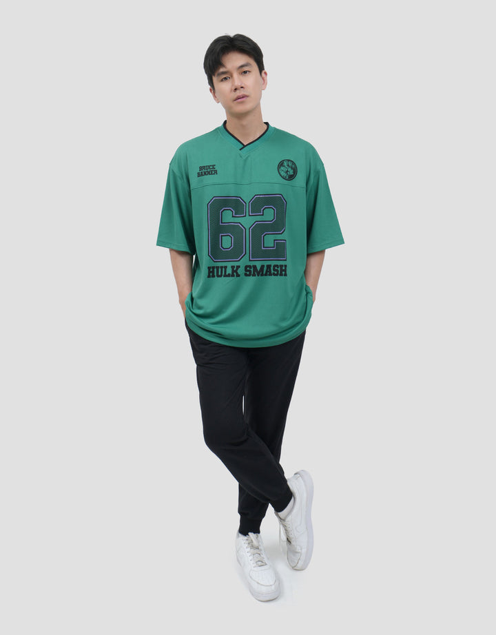 Marvel Varsity Hulk Smash 62 Performance Kaos Oversize Pria