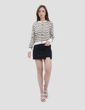 Nevada Flat Knit Stripe Cardigan Wanita