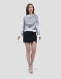 Nevada Flat Knit Stripe Cardigan Wanita