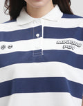 Nevada Print Stripe Minions Kaos Polo Wanita