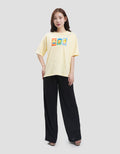 Nevada Print Wash Minions Kaos Oversize Wanita