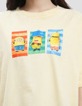 Nevada Print Wash Minions Kaos Oversize Wanita