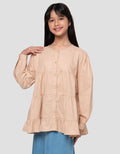 Nevada Tiered Kerah Shanghai Mastier Blouse Anak Perempuan