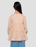 Nevada Tiered Kerah Shanghai Mastier Blouse Anak Perempuan