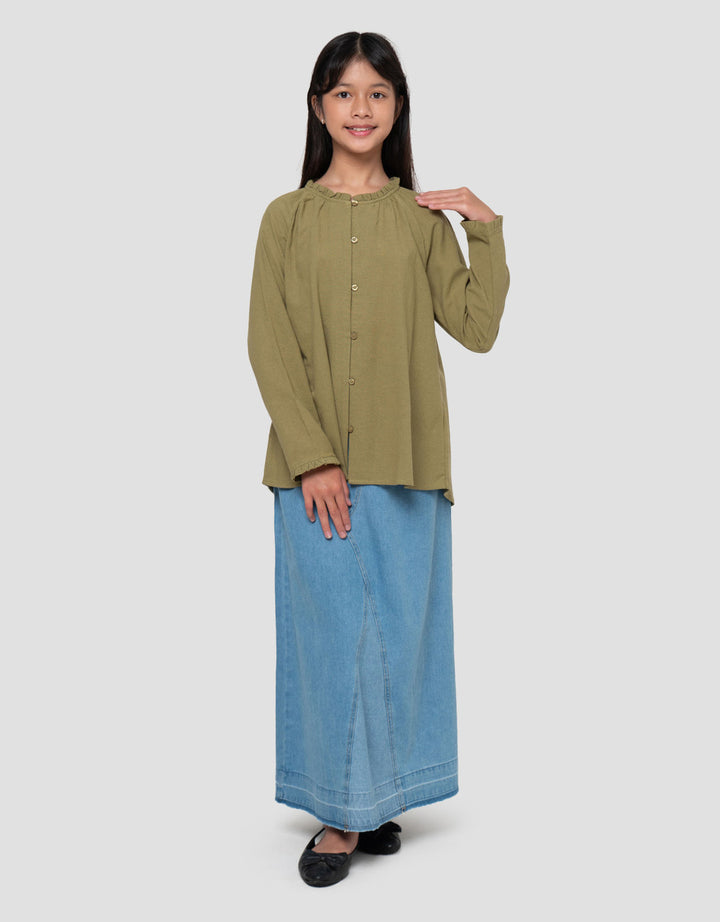 Nevada Kerah Ruffle Masrufcoll Blouse Anak Perempuan