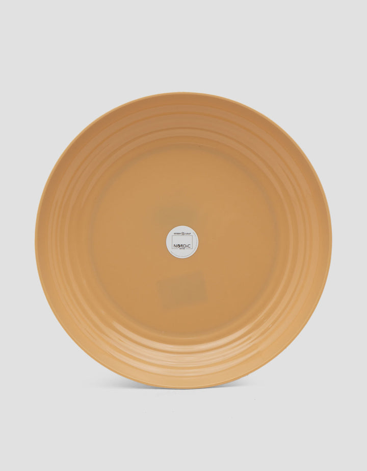 MxM Green Leaf Plate Piring Bulat Lucent 26.8 X 3.8 cm