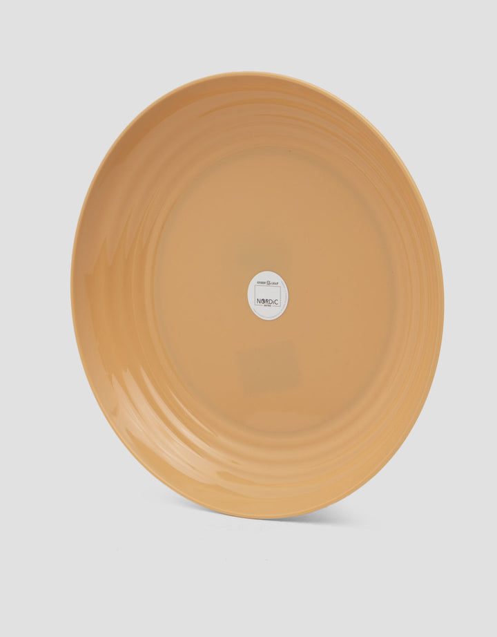 MxM Green Leaf Plate Piring Bulat Lucent 26.8 X 3.8 cm