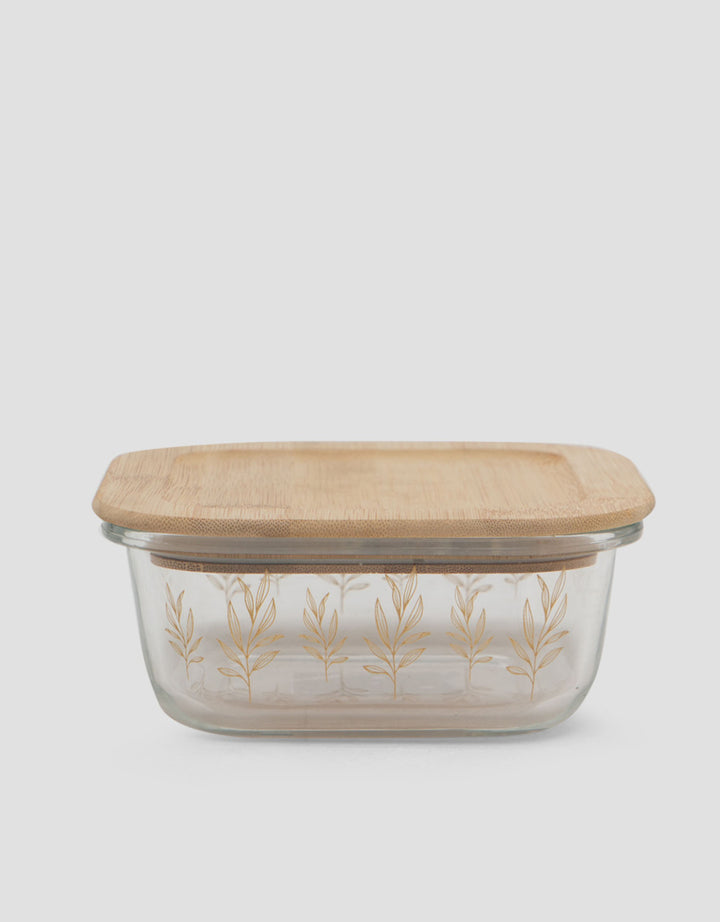 MxM Homeco Container Square Container With Bamboo Lid 510 ml