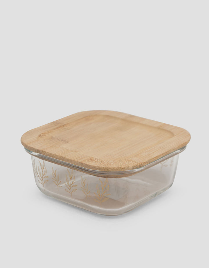 MxM Homeco Container Square Container With Bamboo Lid 510 ml
