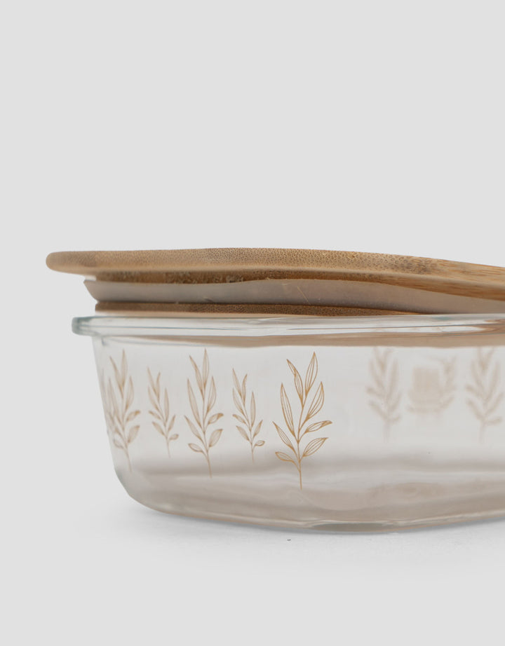 MxM Homeco Container Square Container With Bamboo Lid 510 ml