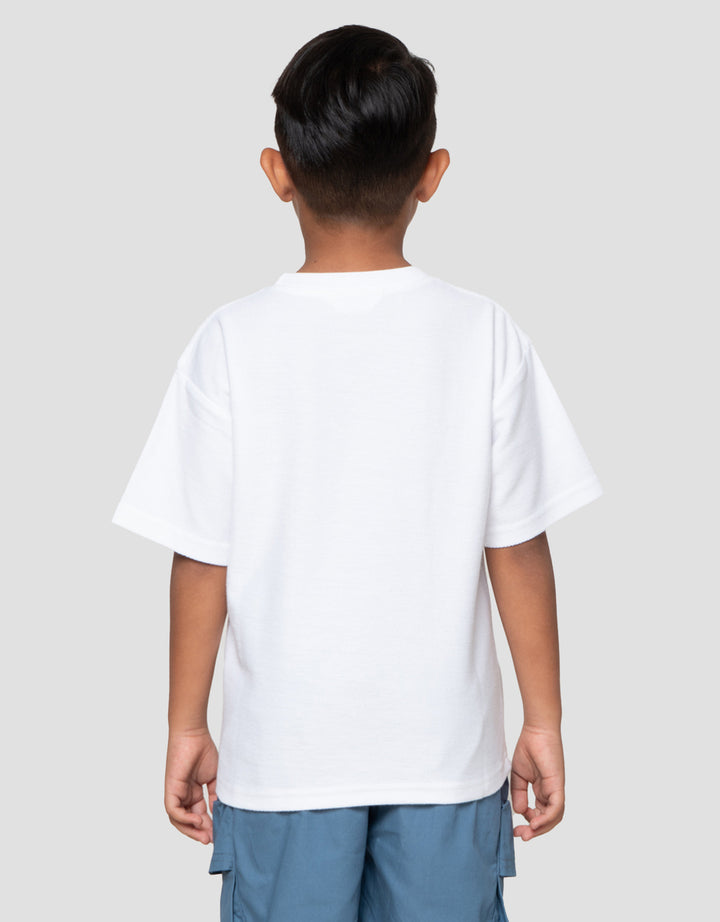 Little M Terry Ocean Print Kaos Oversize Anak Laki-Laki