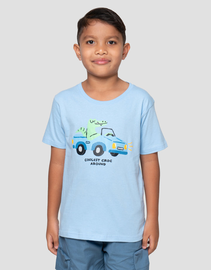 Little M Coolest Croc Around Print Kaos Anak Laki-Laki