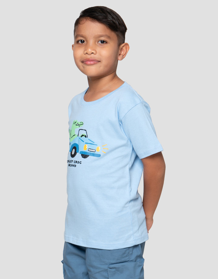 Little M Coolest Croc Around Print Kaos Anak Laki-Laki
