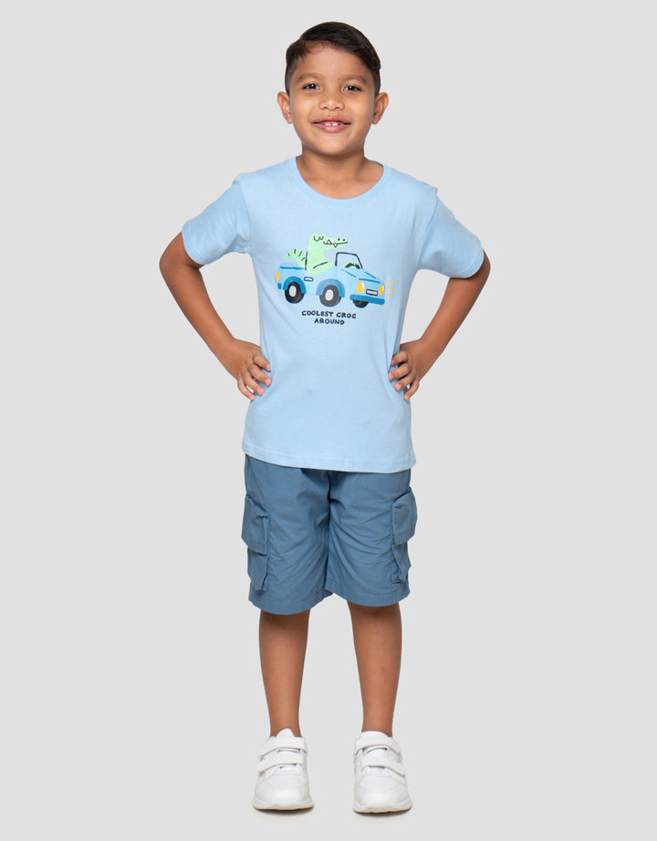 Little M Coolest Croc Around Print Kaos Anak Laki-Laki