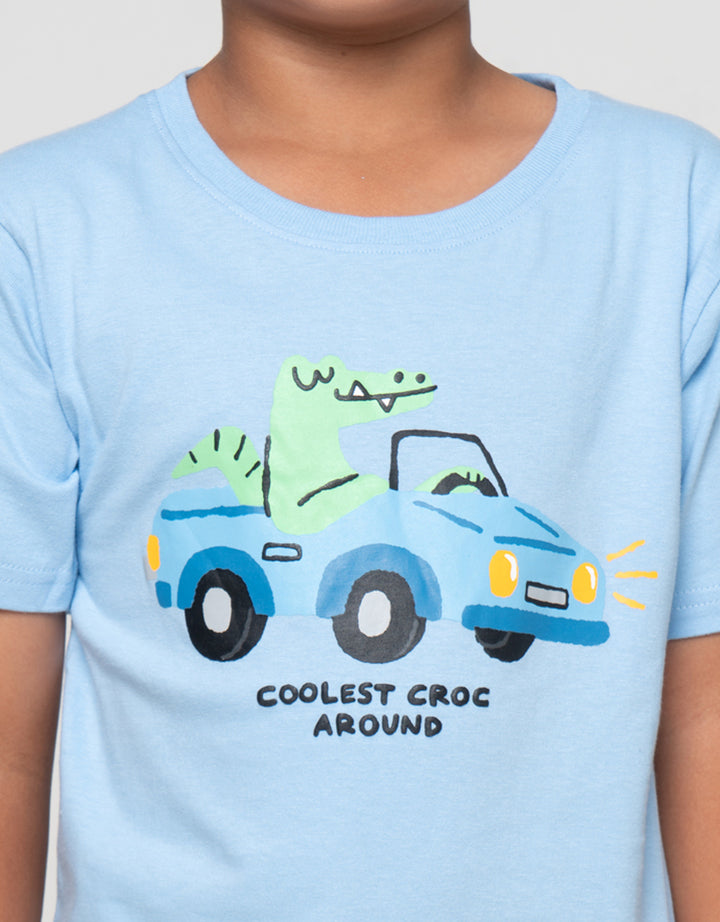 Little M Coolest Croc Around Print Kaos Anak Laki-Laki