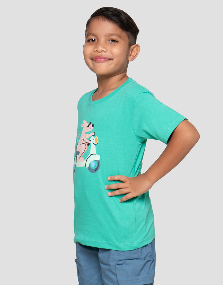 Little M Scooter Print Kaos Anak Laki-Laki