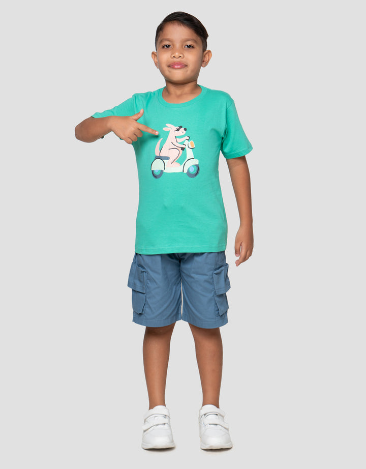Little M Scooter Print Kaos Anak Laki-Laki