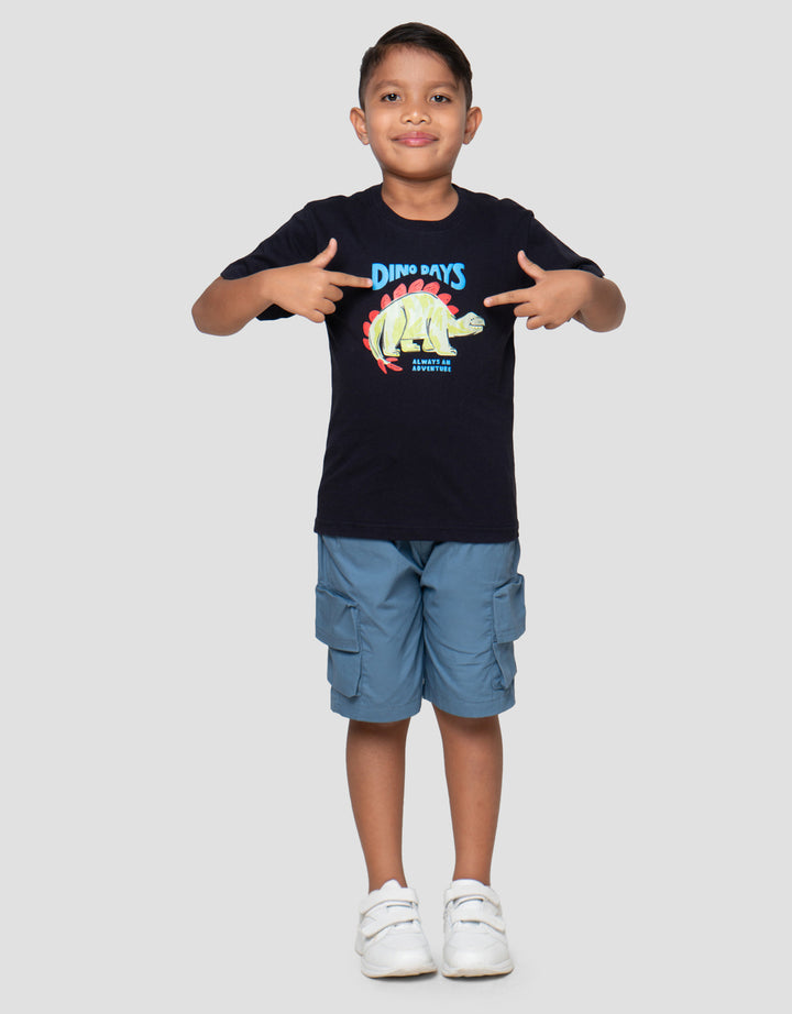 Little M Dino Days Print Kaos Anak Laki-Laki