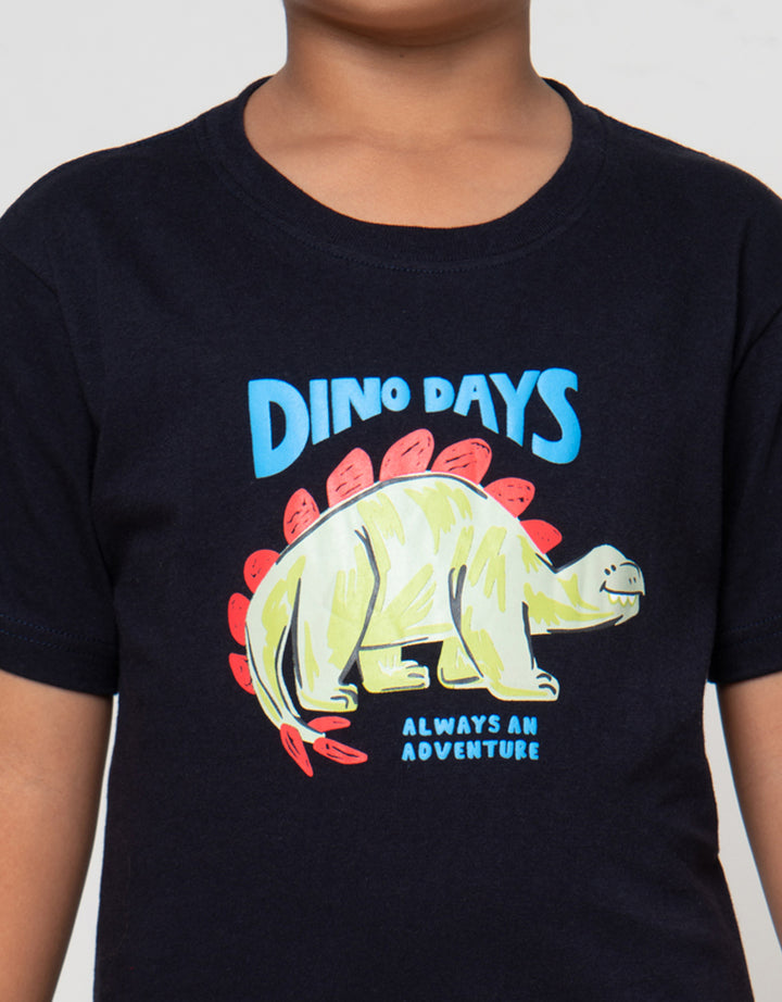 Little M Dino Days Print Kaos Anak Laki-Laki