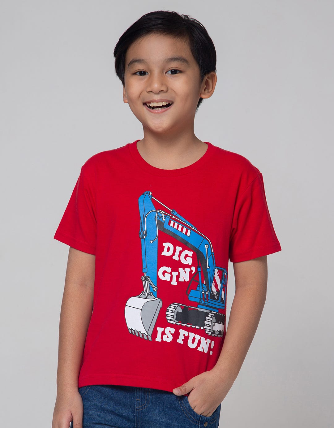 Little M Short Sleeve T-Shirt Best Buy Excavator