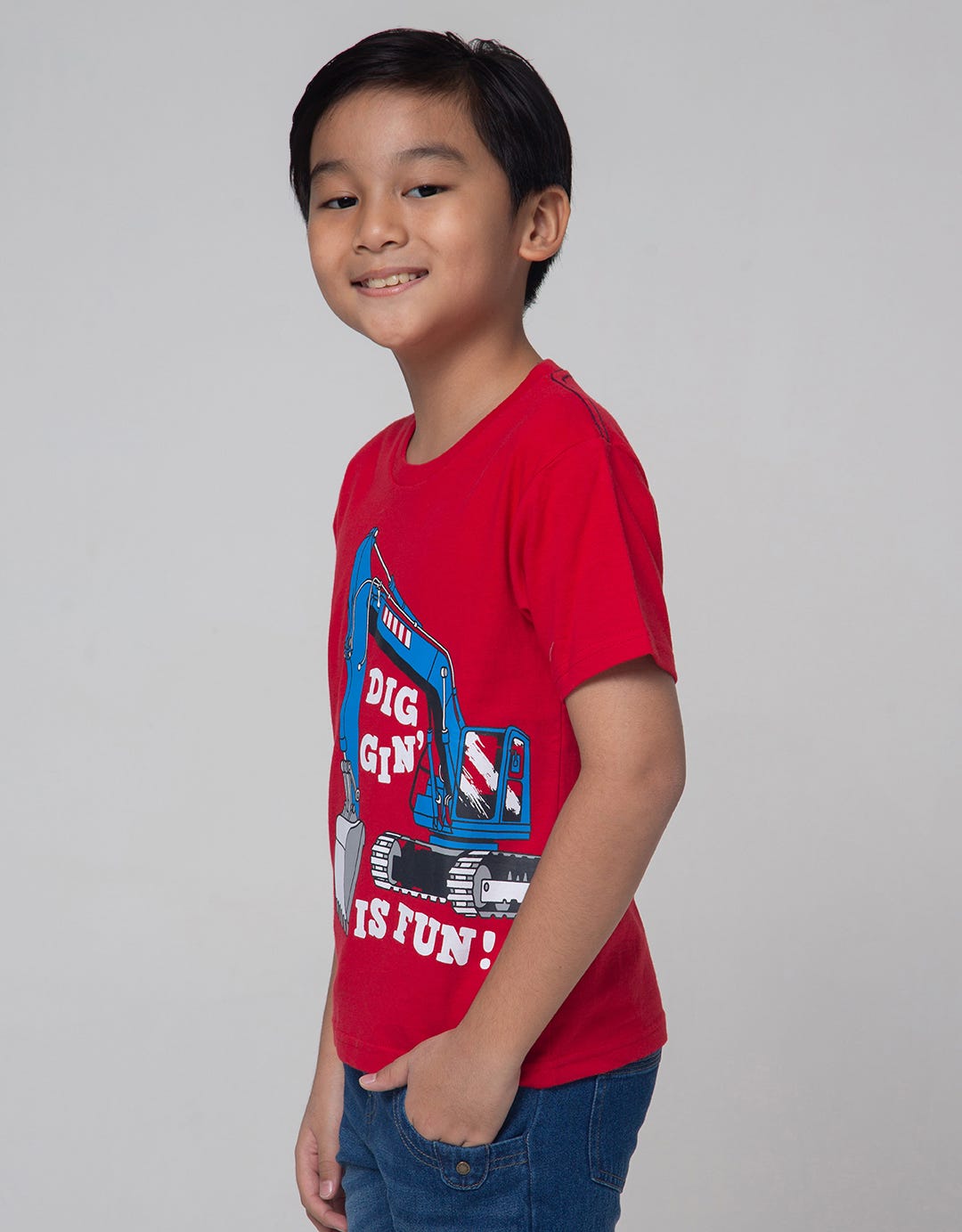 Little M Short Sleeve T-Shirt Best Buy Excavator
