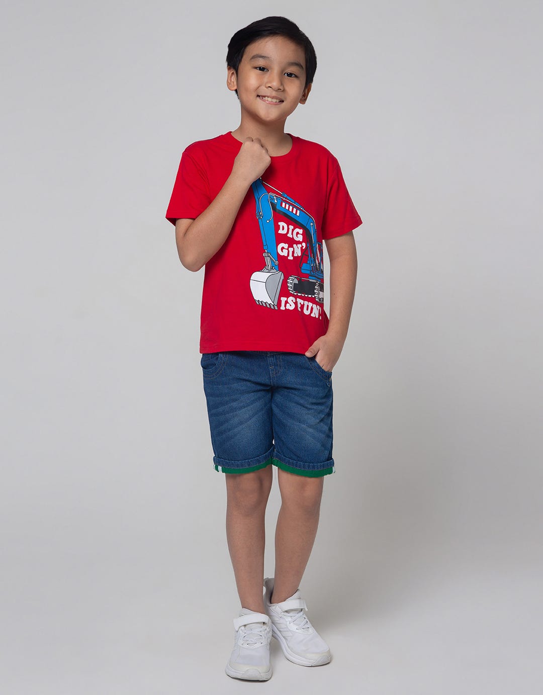 Little M Short Sleeve T-Shirt Best Buy Excavator