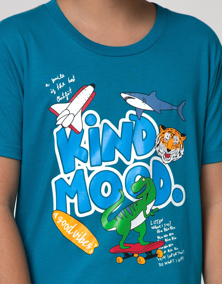 Little M Short Sleeve T-Shirt Dino Kind Mood
