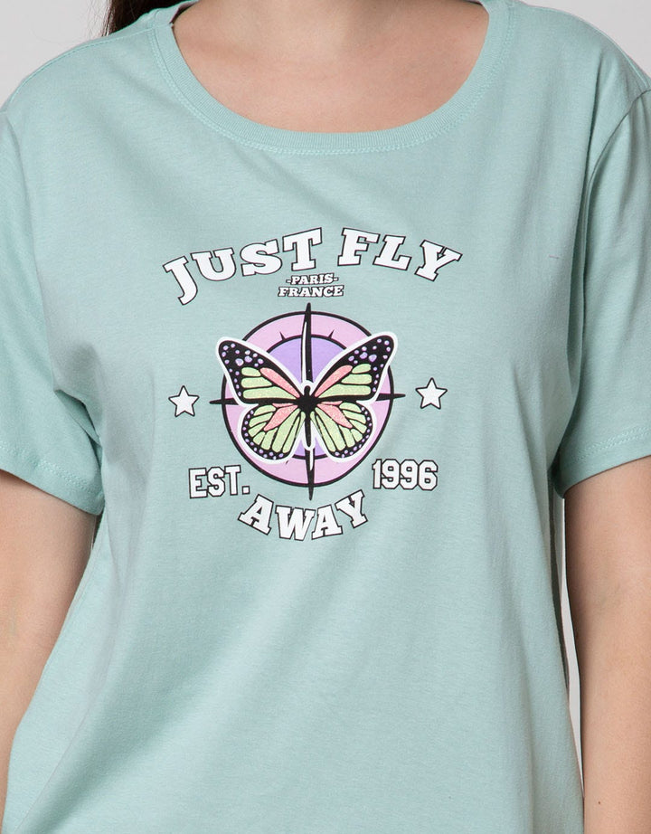 Nevada Short Sleeve T-Shirt Butterfly Just Fly Away