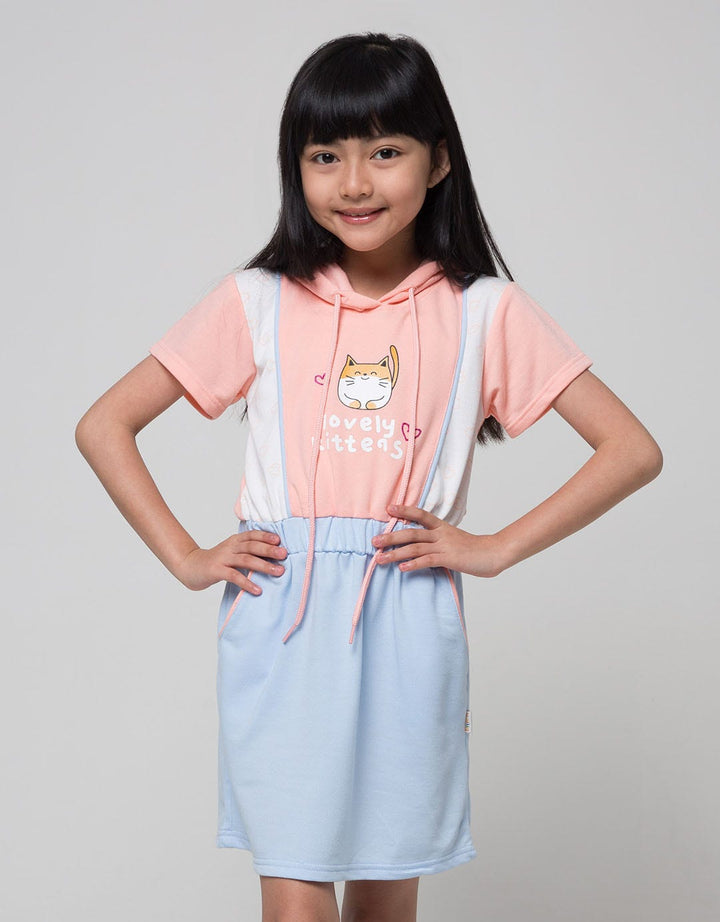 Little M Hoody Cat Midi Dress