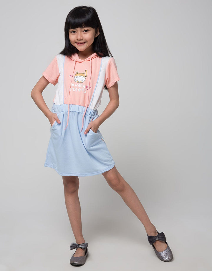Little M Hoody Cat Midi Dress